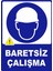 Baretsiz Çalışma Dijital Uv Folyo Baskı Yapışkanlı Uyarı Etiket Yapıştırma Sticker 12.5X17.5 cm 1