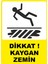 Dikkat Kaygan Zemin Dijital Uv Folyo Baskı Uyarı Etiket Yapıştırma Sticker 25X35 1