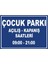 Çocuk Parkı 2 Pvc Plakalı Uyarı Levhası Dekota Dijital Uv Baskı Yapışkanlı 17.5X12.5 cm 1