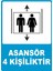 Asansör 4 Kişiliktir Pvc Plakalı Uyarı Levhası Dekota Dijital Uv Baskı Yapışkanlı 12.5X17.5 cm 1