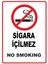 Sigara Içilmez No Smoking Dijital Pvc Uyarı Levhası Dekota Dijital Uv Baskı Yapışkanlı 25X35 1