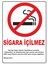 Sigara Içilmez Dijital Pvc Plakalı Uyarı Levhası Dekota Dijital Uv Baskı Yapışkanlı 25X35 cm 1
