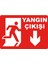 Yangın Çıkışı #4 Pvc Plakalı Uyarı Levhası Dekota Dijital Uv Baskı Yapışkanlı 35X25 cm 1