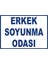 Erkek Soyunma Odası Pvc Plakalı Uyarı Levhası Dekota Dijital Uv Baskı Yapışkanlı 35X25 cm 1