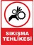 Sıkışma Tehlikesi Pvc Plakalı Uyarı Levhası Dekota Dijital Uv Baskı Yapışkanlı 25X35 cm 1