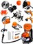 Benzinli Çim Ot Çayır Biçme Sırt Tırpan + Arazi Full Takım Set Toprak Eşeleme + Akrobat Çapa Aparatı 1
