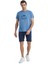 Yuvarlak Yaka Düz Mavi Erkek T-Shirt 40503 1