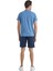 Yuvarlak Yaka Düz Mavi Erkek T-Shirt 40503 2