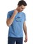 Yuvarlak Yaka Düz Mavi Erkek T-Shirt 40503 3