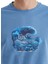 Yuvarlak Yaka Düz Mavi Erkek T-Shirt 40503 4