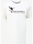 Beyaz Erkek Bisiklet Yaka Basic Baskılı T-Shirt D4SM-TST3306 1
