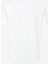Beyaz Erkek Bisiklet Yaka Basic Baskılı T-Shirt D4SM-TST3306 2