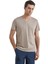 V Yaka Düz Açık Kahve Erkek T-Shirt 40508 3