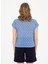 Bisiklet Yaka Koyu Mavi Kadın T-Shirt PACEY 5