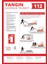 Yangın Güvenlik Talimatı Pvc Plakalı Uyarı Levhası Dekota Dijital Uv Baskı Yapışkanlı 25X35 cm 1