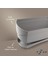Modern Balkon Saksısı 5 Litre Granit Gri 35CM Tabaklı Delikli Plastik Saksı No1 3