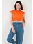 Bisiklet Yaka % 100 Pamuk Crop T Shirt Bayan T Shirt 5865587 3