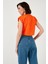 Bisiklet Yaka % 100 Pamuk Crop T Shirt Bayan T Shirt 5865587 5
