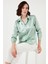 Regular Fit Saten Klasik Gömlek Bayan Gömlek 66939642S4 2