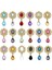 1. Kırmızı Diy Gümüş Aksesuarları 5 Adet/grup 25*45MM Moda Taklidi Alaşım Broş Giyim Dekorasyon Zanaat Malzemeleri (Yurt Dışından) 2