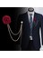 A12 Kore Damat Düğün Broş Kumaş Sanat El Yapımı Gül Çiçek Broş Yaka Pin Rozeti Püskül Zincir Erkek Takım Elbise Aksesuarları (Yurt Dışından) 2