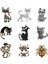 Stil 8 Yaratıcı Emaye Kedi Arı Broş Hayvan Yavru Tavşan Pin Kadınlar Için Okul Çantası Kedi Broş Takı ile Rhinestone Eşarp Toka (Yurt Dışından) 2