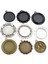 A3-10 Yeni Moda 5 Adet 25MM Iç Boyut Siyah Antik Gümüş Kaplama Bronz Çiçek Basit Stil Cabochon Taban Ayarı Charms Kolye (Yurt Dışından) 2