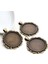 B6-37 5 Adet 30MM Iç Boyut Antik Gümüş Kaplama Bronz Siyah 3 Renk Klasik Stil Cabochon Taban Ayarı Charms Kolye (Yurt Dışından) 1