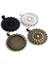 B6-37 5 Adet 30MM Iç Boyut Antik Gümüş Kaplama Bronz Siyah 3 Renk Klasik Stil Cabochon Taban Ayarı Charms Kolye (Yurt Dışından) 2