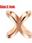2.1cm-Gül Altın Basit Çapraz Eşarp Klip x Şekli Metal Kadınlar Için Hollow Yay Atkılar Toka Tutucu Şallar Takı Giyim Aksesuarları (Yurt Dışından) 1