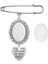 Stil 1 Düğün Buketi Fotoğraf Charm Diy Pin Broş Yapma Kiti Dantelli Çerçeve Charm Oval Resim Çerçevesi Kolye ile Tatil Kalp (Yurt Dışından) 1