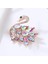 B Lüks Rhinestone Kuğu Şekilli Broş Moda Metal Yaka Iğnesi Kadınlar Için Kazak Eşarp Takı Aksesuarları Hediye (Yurt Dışından) 5