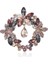 PURPLE3788 Beaut&berry Rhinestone Çelenk Broş Kadınlar Için Unisex Çiçek Pimleri Zeytin Dalı Broş Ofis Parti Rahat Aksesuarları Hediyeler (Yurt Dışından) 1