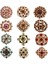 F10 10 Adet Kaplama Kristal Rhinestones Küçük Bejeweled Broş Pins Düğün Gelin Parti Yuvarlak Buket Diy Taklidi Aksesuarları (Yurt Dışından) 2