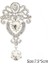 W2 Yeni Su Damlası Büyük Orta Kristal Rhinestones Broş Bayanlar Takı Büyük Kırmızı Cam Broş Pin Kadınlar Için Düğün Takısı Hediyeler (Yurt Dışından) 1
