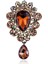 W2 Yeni Su Damlası Büyük Orta Kristal Rhinestones Broş Bayanlar Takı Büyük Kırmızı Cam Broş Pin Kadınlar Için Düğün Takısı Hediyeler (Yurt Dışından) 4