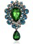 W2 Yeni Su Damlası Büyük Orta Kristal Rhinestones Broş Bayanlar Takı Büyük Kırmızı Cam Broş Pin Kadınlar Için Düğün Takısı Hediyeler (Yurt Dışından) 5