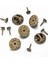 Antik Bronz Set 200 Adet 1 Paket Altın Rodyum Bakır Tırnak Kravat Tack Pimi Debriyaj Kelebek Toka Broş Tabanı Kadınlar Için Diy Takı Dekorasyon Yapma Malzemeleri (Yurt Dışından) 1
