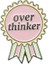 Ödülü Overthinker Emaye Pin Özel Overthinking Ödülü Beyin Kafatası Kitap Broş Çanta Yaka Pin Karikatür Rozeti Takı Arkadaşlar Için Hediye (Yurt Dışından) 1