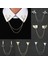 6 Gümüş Moda Beyefendi Püskül Broş Erkek Takım Elbise Gömlek Yaka Üçgen Kanatları Zincir Yaka Pin Metal Retro Düğün Aksesuarları (Yurt Dışından) 2