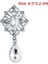 W3 Yeni Su Damlası Büyük Orta Kristal Rhinestones Broş Bayanlar Takı Büyük Kırmızı Cam Broş Pin Kadınlar Için Düğün Takısı Hediyeler (Yurt Dışından) 1