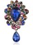 Mavi Yeni Su Damlası Büyük Orta Kristal Rhinestones Broş Bayanlar Takı Büyük Kırmızı Cam Broş Pin Kadınlar Için Düğün Takısı Hediyeler (Yurt Dışından) 1