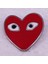 Kırmızı Kalp Gözlü Emaye Pin Moda Rozeti Broş Takı (Yurt Dışından) 1