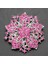 Mor 5.2 cm Rhinestone Vintage Çiçek Broş Kadınlar Için Düğün Broş Elbise Parti Ceket Zarif Kristal Çiçek Pimleri Broşlar Çiçeği Broş (Yurt Dışından) 2