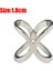 1.8 Cm-Gümüş Basit Çapraz Eşarp Klip x Şekli Metal Kadınlar Için Hollow Yay Atkılar Toka Tutucu Şallar Takı Giyim Aksesuarları (Yurt Dışından) 1