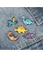 STYLE-5XZ1319-3 Yaratıcı Retro Hayvan Dinozor Renkli Emaye Pimleri Tyrannosaurus Rex Triceratops Pterosaur Okuma Müzik Alaşım Broş Takı (Yurt Dışından) 3