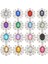 No.2 Kahve Yeni 10 Adet/grup 24*28MM Alaşım Akrilik Taklidi Düğmeler Gümüş Diy Düğün Metal Saç Çiçek Merkezi Scrapbooking Aksesuarları (Yurt Dışından) 2