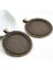 N3-32 5 Adet/grup 35MM Iç Boyutu Antik Bronz ve Gümüş Renk Kaplama Vintage Barok Tarzı Cabochon Taban Ayarı Charms Kolye (Yurt Dışından) 1