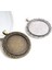 N3-32 5 Adet/grup 35MM Iç Boyutu Antik Bronz ve Gümüş Renk Kaplama Vintage Barok Tarzı Cabochon Taban Ayarı Charms Kolye (Yurt Dışından) 3