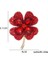 XZ0190-3 1 Adet Kristal Dört Yapraklı Yonca Broş Yeşil ve Kırmızı Romantik Moda Çiçek Takı Charm Kız Sevgilisi Hediye Yaz Doğum Günü Dropshipping (Yurt Dışından) 1